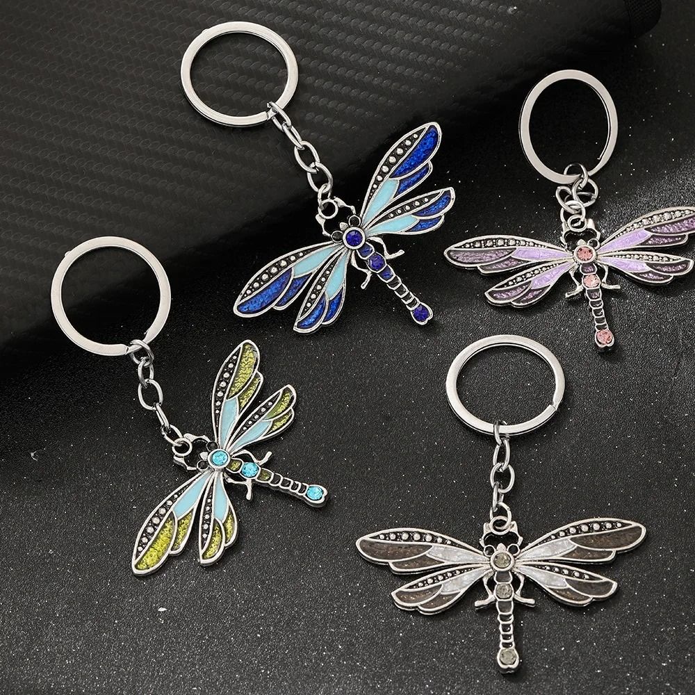 Vintage Style Dragonfly Keychain Universal Charm Pendant 1