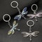 Vintage Style Dragonfly Keychain Universal Charm Pendant 1