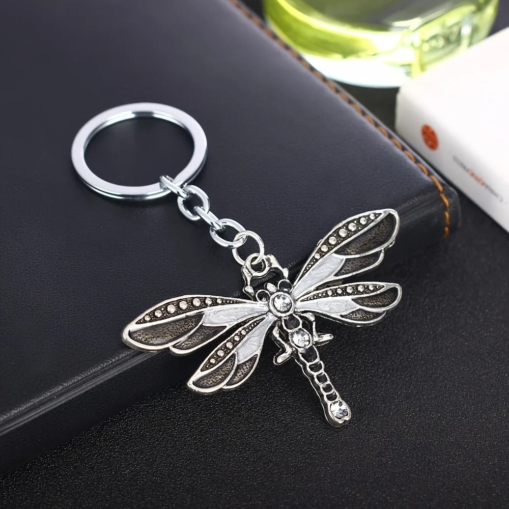 Vintage Style Dragonfly Keychain Universal Charm Pendant 2