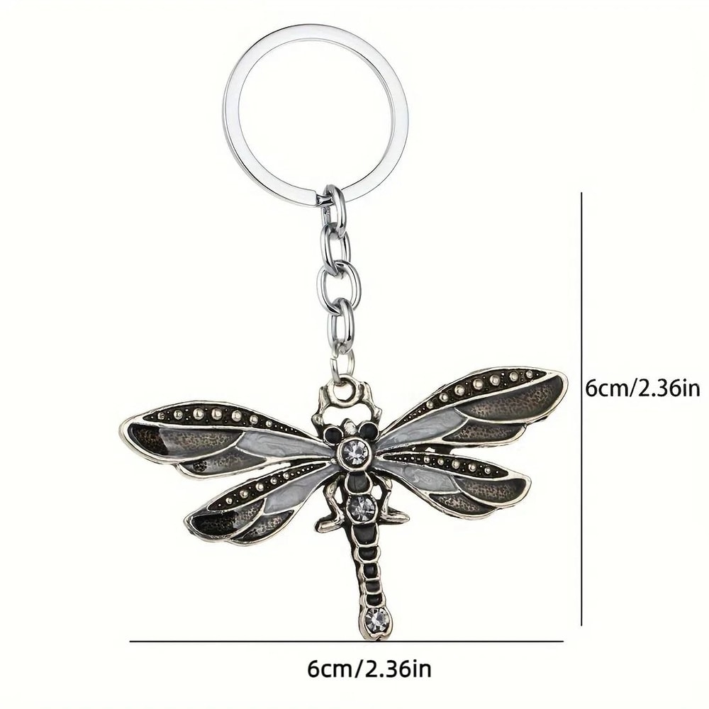 Vintage Style Dragonfly Keychain Universal Charm Pendant 4