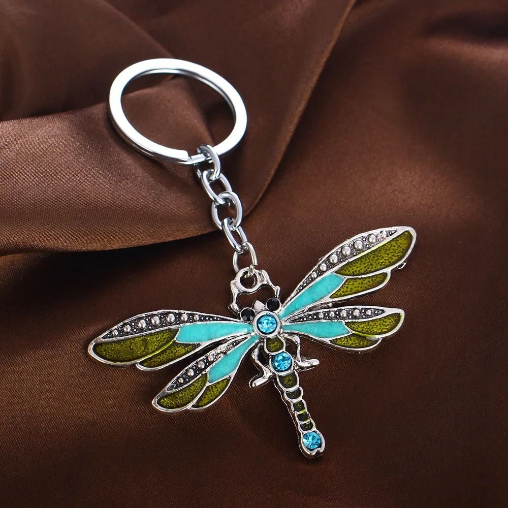 Vintage Style Dragonfly Keychain Universal Charm Pendant 8