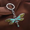 Vintage Style Dragonfly Keychain Universal Charm Pendant 8
