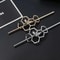 Vintage Geometric Bee Hair Pins Hollow Metal Hair Sticks For Chignon And Buns 0
