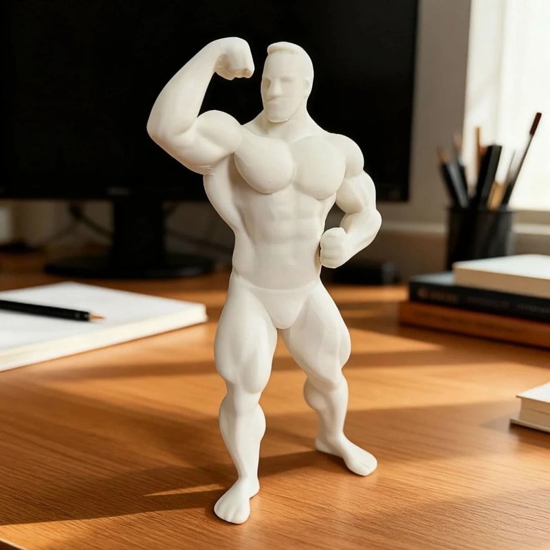 Miniature Muscular Man Figurine Desktop Ornament For Fitness Decor 3