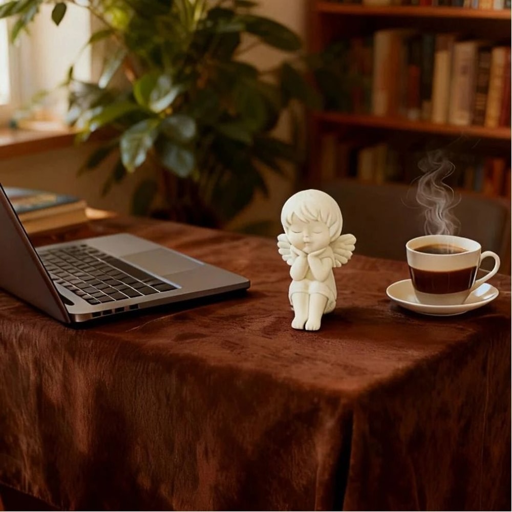 3D Printed Angel Guardian Mini Statue For Home And Garden Decor 0