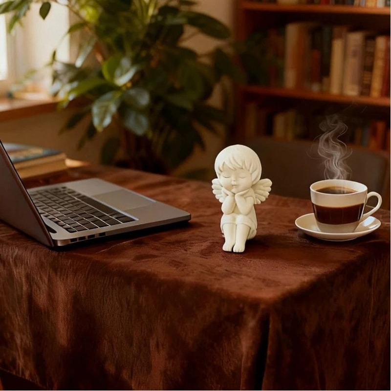 3D Printed Angel Guardian Mini Statue For Home And Garden Decor 0