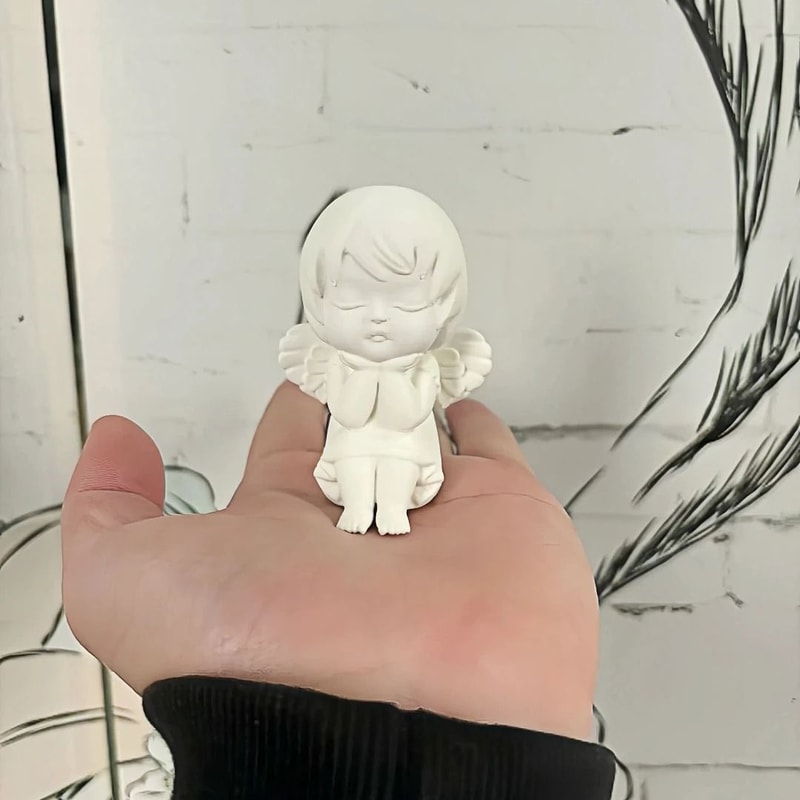 3D Printed Angel Guardian Mini Statue For Home And Garden Decor 6