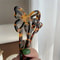 Vintage Leopard Print U Shaped Hair Fork With Elegant Butterfly Design 0