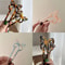 Vintage Leopard Print U Shaped Hair Fork With Elegant Butterfly Design 3