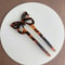 Vintage Leopard Print U Shaped Hair Fork With Elegant Butterfly Design 6