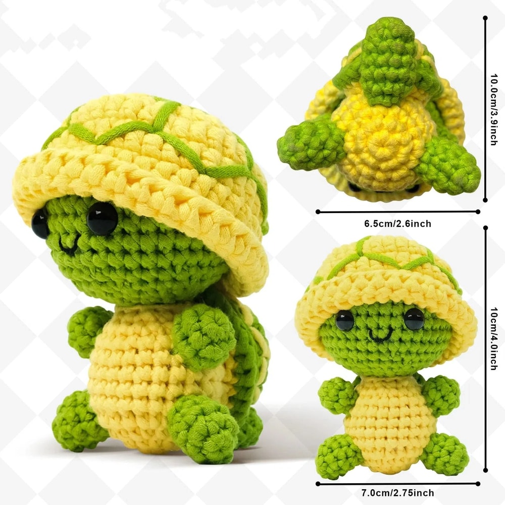 Handmade Woven Crochet Tortoise Keychain In Bohemian Style 1