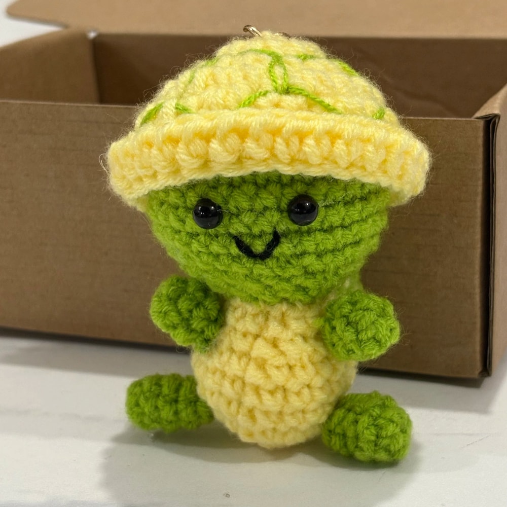 Handmade Woven Crochet Tortoise Keychain In Bohemian Style 2