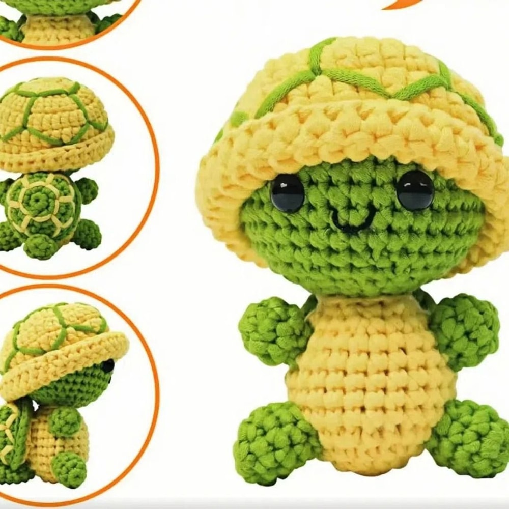 Handmade Woven Crochet Tortoise Keychain In Bohemian Style 3