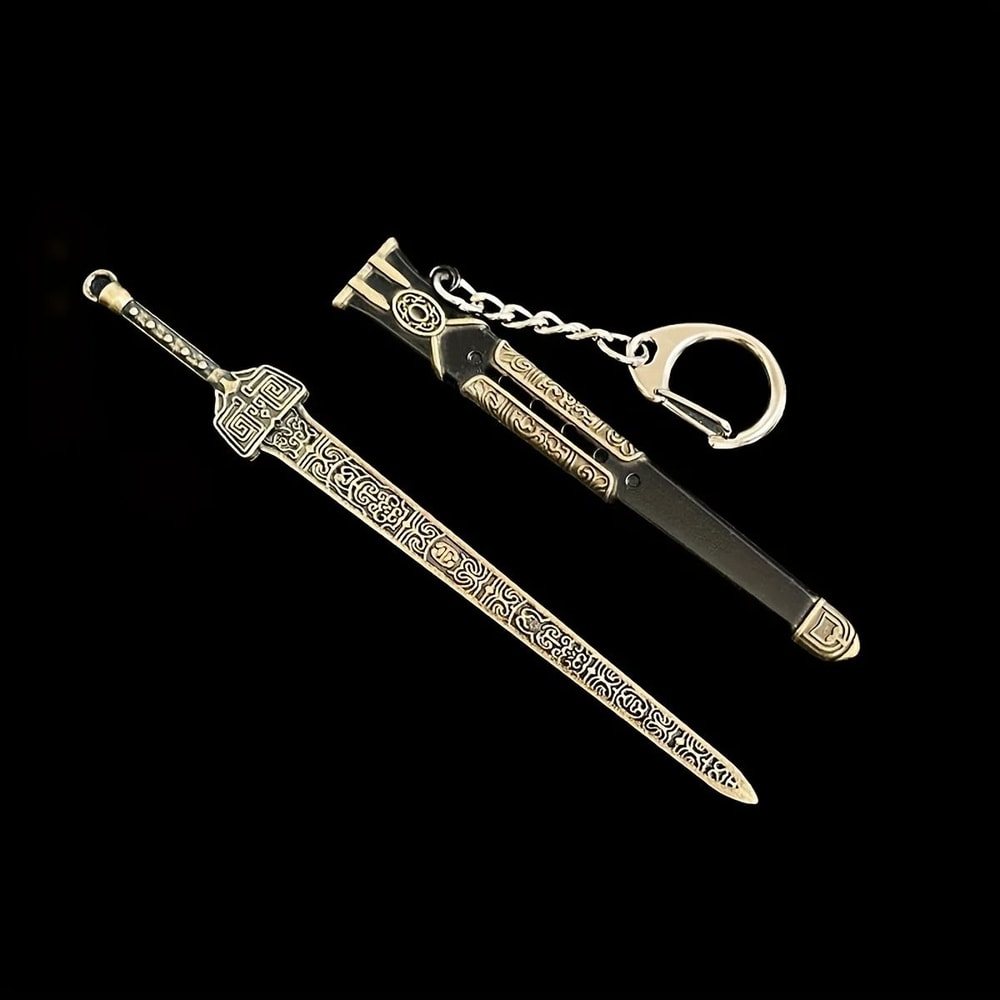 Miniature Ancient Sword Keychain Ornament For Bags And Keys 9