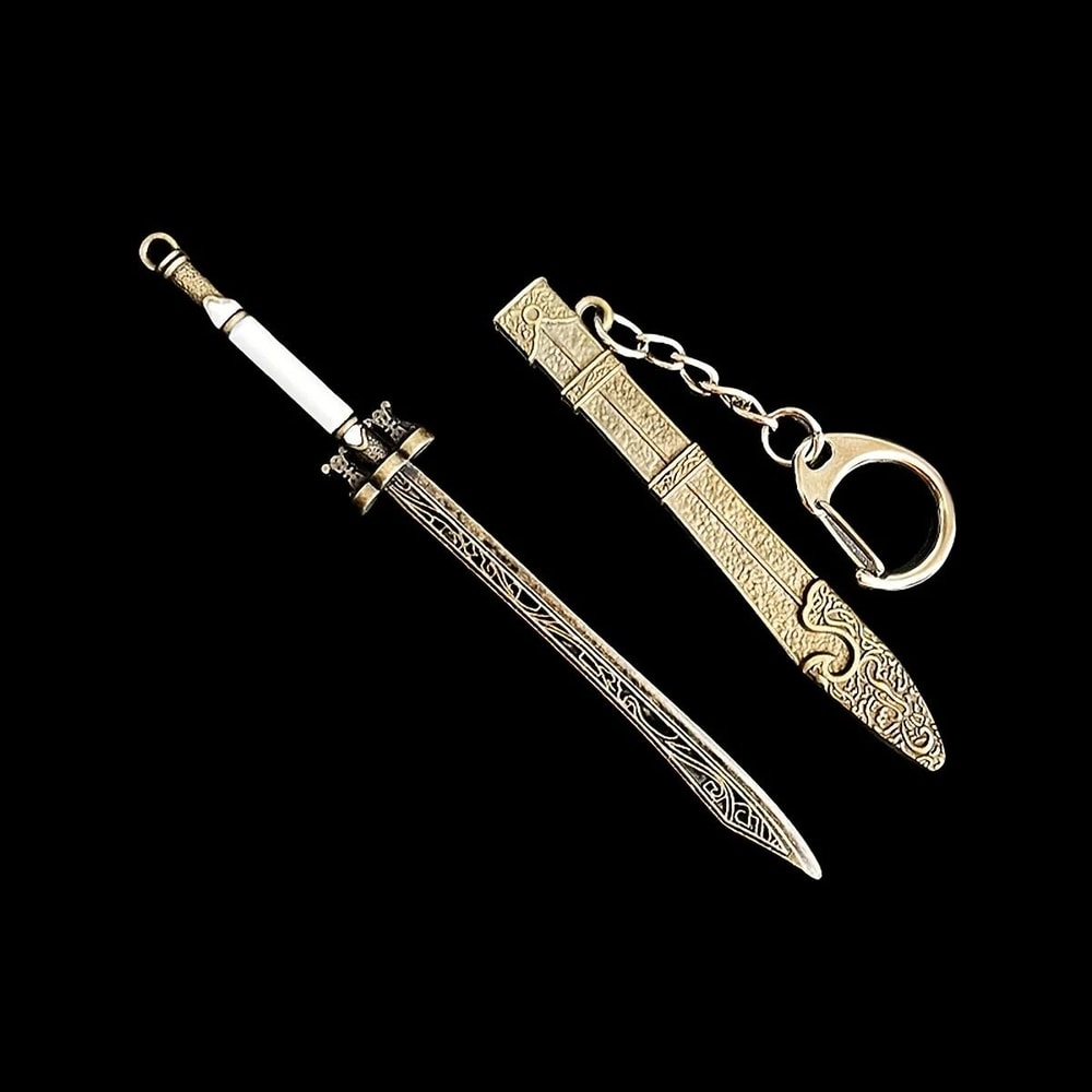 Miniature Ancient Sword Keychain Ornament For Bags And Keys 11
