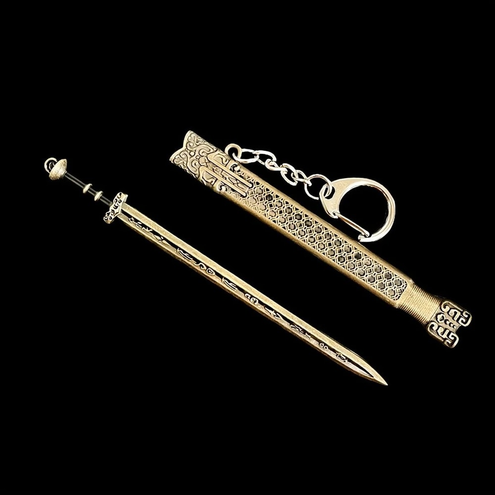 Miniature Ancient Sword Keychain Ornament For Bags And Keys 13
