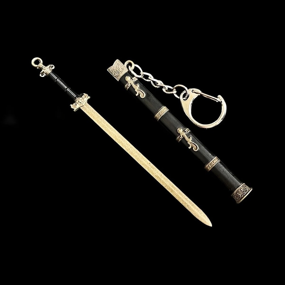Miniature Ancient Sword Keychain Ornament For Bags And Keys 6