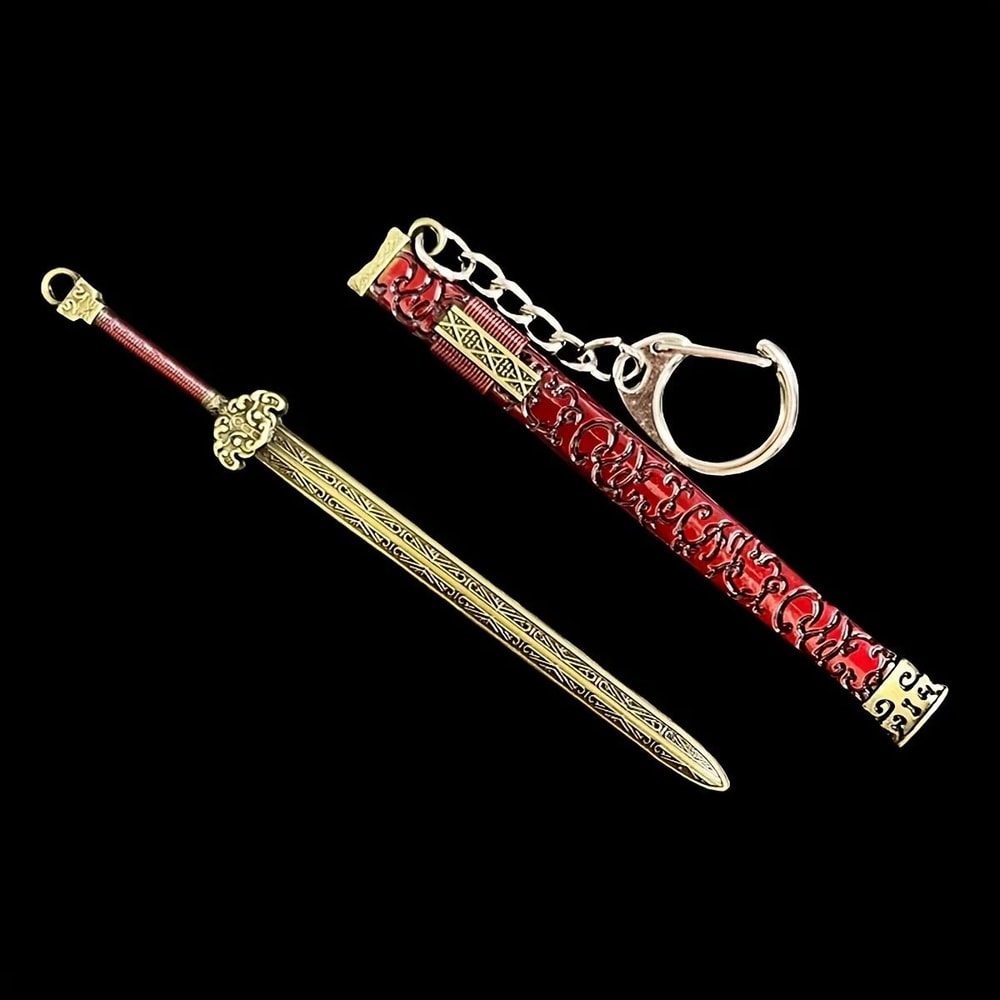 Miniature Ancient Sword Keychain Ornament For Bags And Keys 7