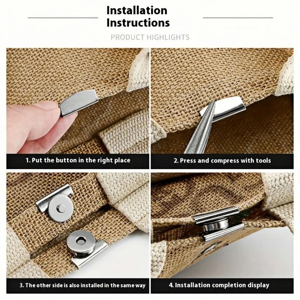 Seamless Magnetic Button Set For Bags Wallet Clothes DIY Craft Accessories 3