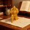 Golden Knight Creative Pen Holder Personalized Desktop Ornament Pen Storage Rack 0