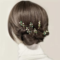 faux pearl decor hair pins set of six fashion bridal hair accessories