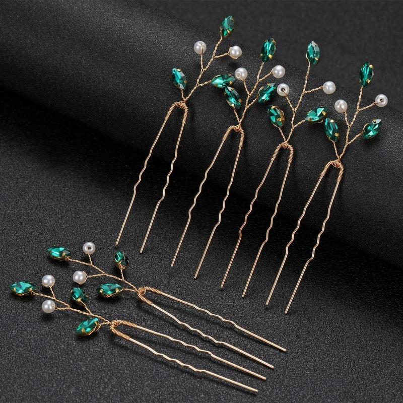 Faux Pearl Decor Hair Pins Set Of Six Fashion Bridal Hair Accessories 4