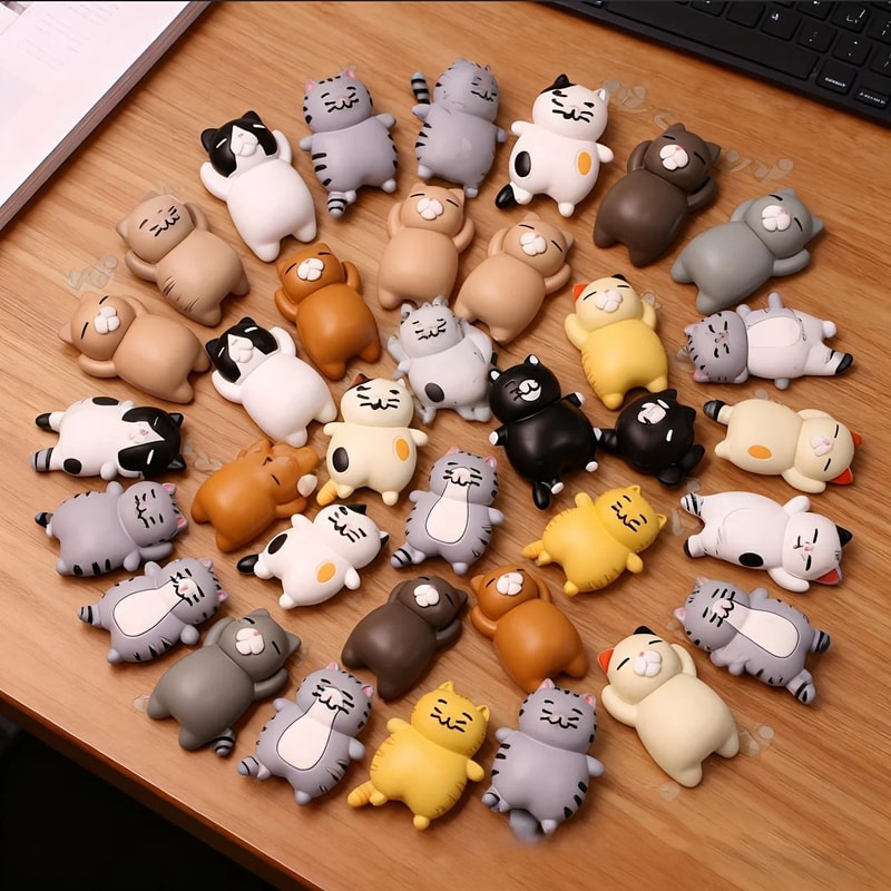 Cartoon Cat Refrigerator Magnets Set Of Thirteen Decorative Kitchen Home Decor 4