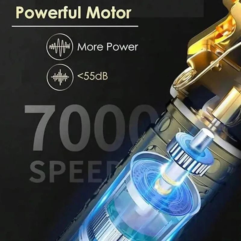 Vintage Cordless Hair Clipper Trimmer USB Fast Charging Electric Shaver 1