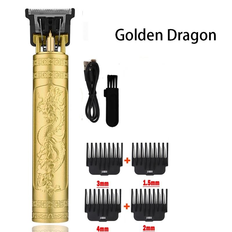 Vintage Cordless Hair Clipper Trimmer USB Fast Charging Electric Shaver 4