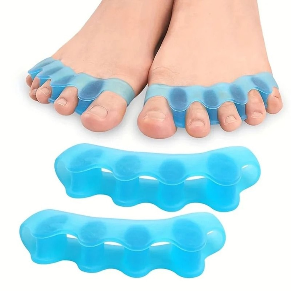 Soft Touch Silicone Toe Spacers Reusable Foot Separator Set 4