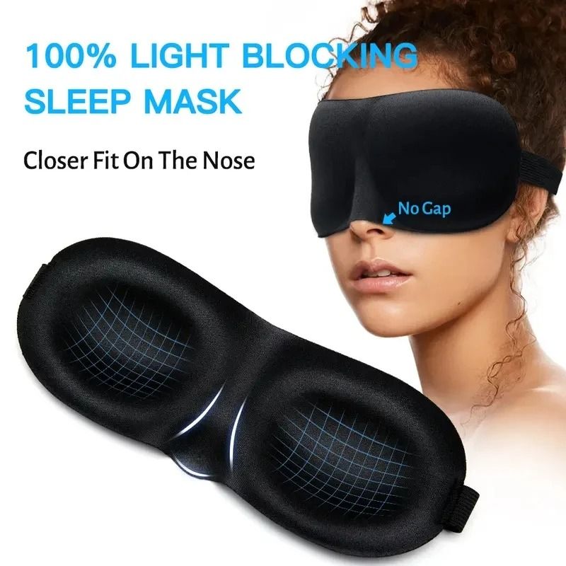 3D Sleep Mask Memory Foam Blackout Eye Mask For Travel And Rest 1