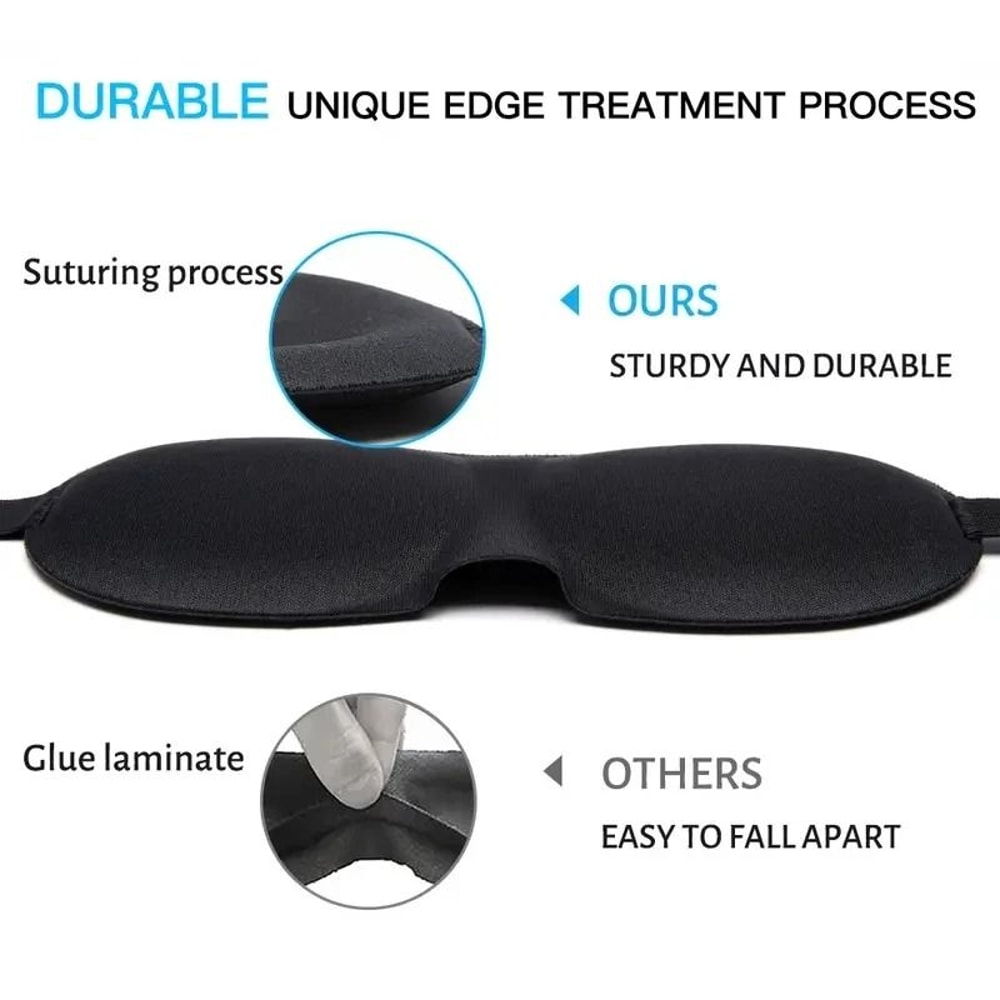 3D Sleep Mask Memory Foam Blackout Eye Mask For Travel And Rest 3