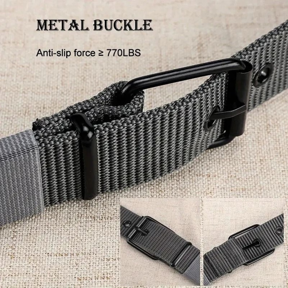 Porous Canvas Pin Buckle Belt Trendy Eyelet Belt For Men And Women 3