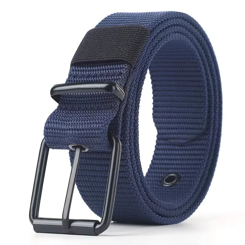 Porous Canvas Pin Buckle Belt Trendy Eyelet Belt For Men And Women 6