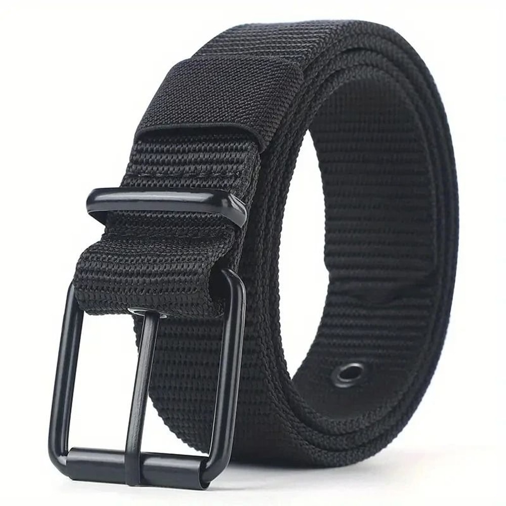 Porous Canvas Pin Buckle Belt Trendy Eyelet Belt For Men And Women 7