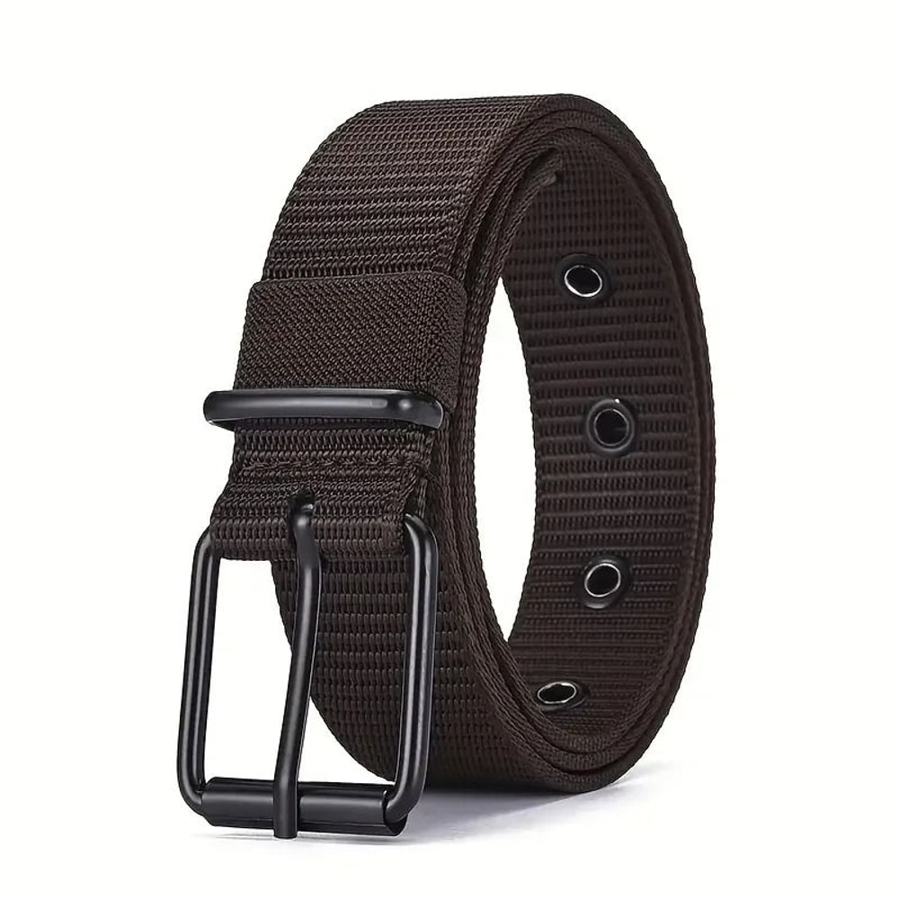 Porous Canvas Pin Buckle Belt Trendy Eyelet Belt For Men And Women 10