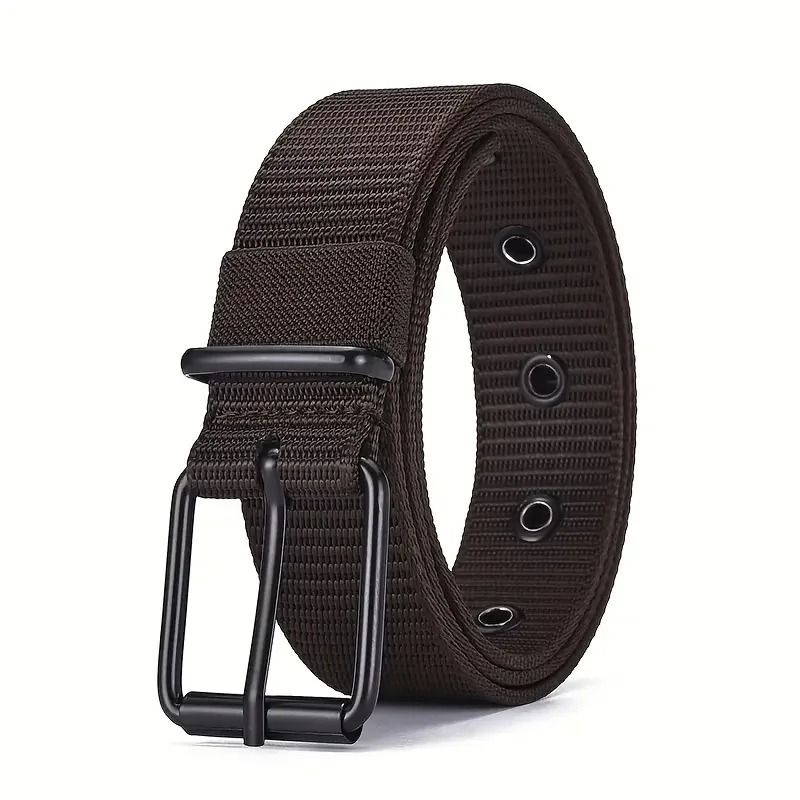 Porous Canvas Pin Buckle Belt Trendy Eyelet Belt For Men And Women 10