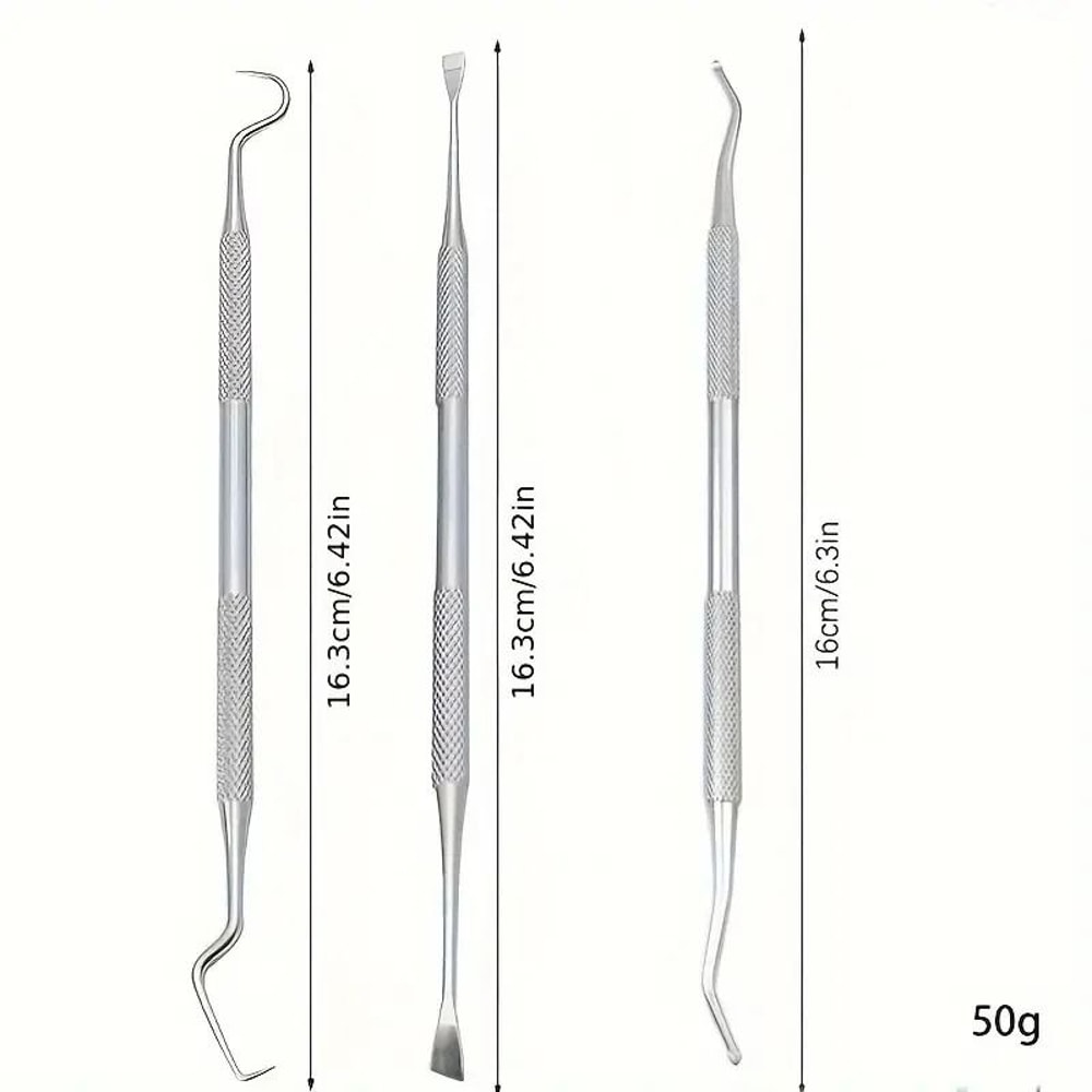 Stainless Steel Dental Tools 3 Pieces Set Oral Care Kit 5