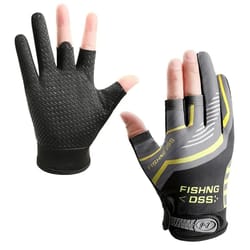3 finger cut fishing and cycling breathable gloves for men