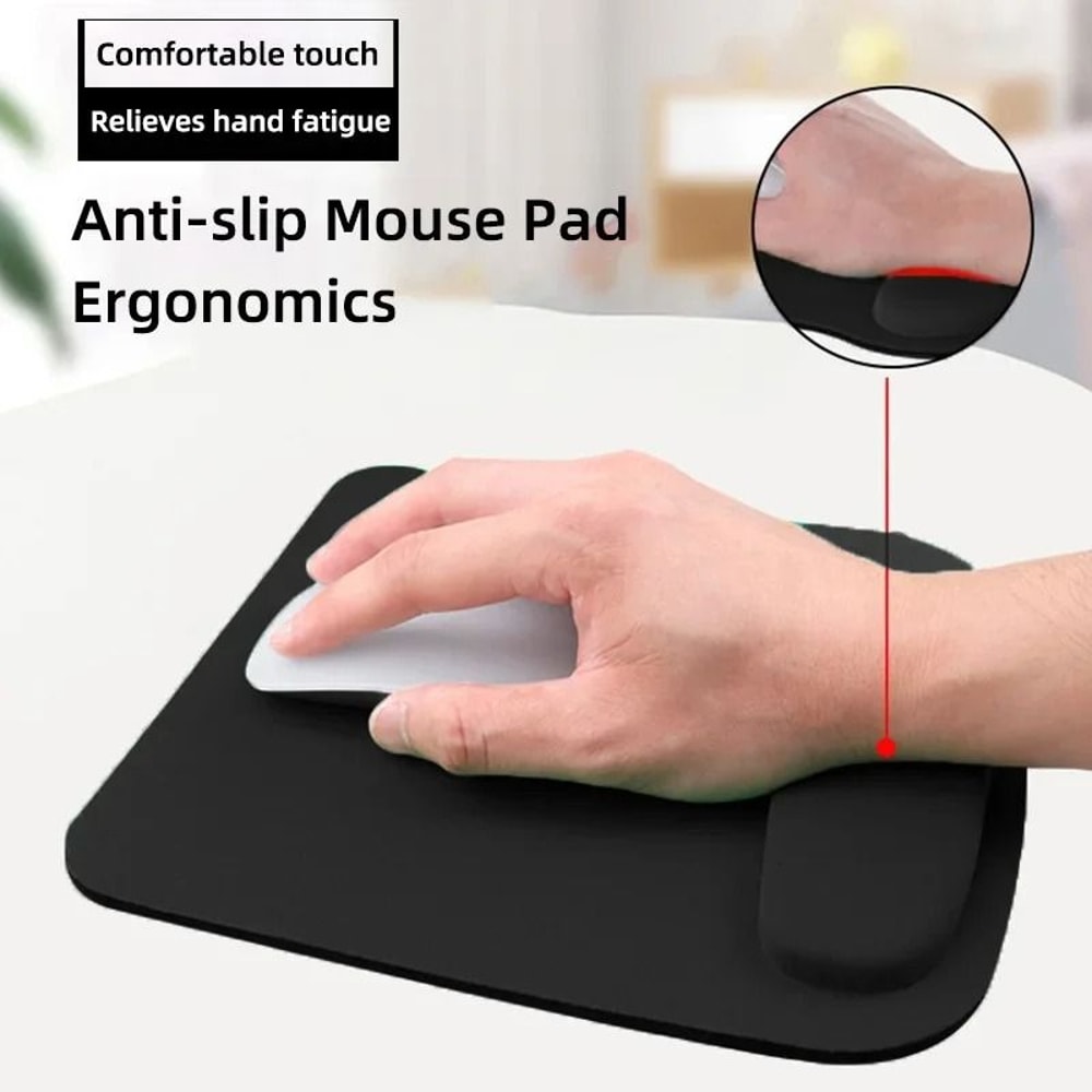 Large Thickened Ergonomic Computer Game Mouse Pad With Wrist Pad Non Slip 1