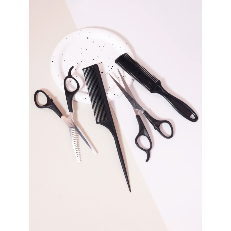 Professional Hairstyling Tool Set Hair Clippers Combs And Thinning Clippers 1