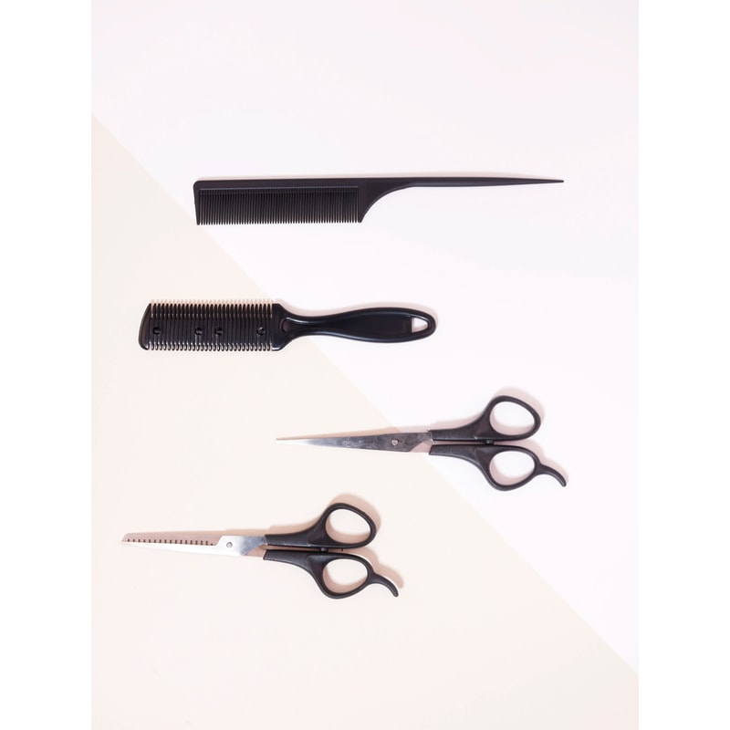 Professional Hairstyling Tool Set Hair Clippers Combs And Thinning Clippers 4