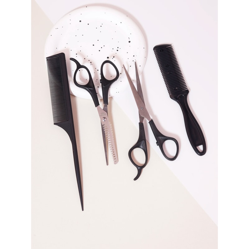 Professional Hairstyling Tool Set Hair Clippers Combs And Thinning Clippers 6