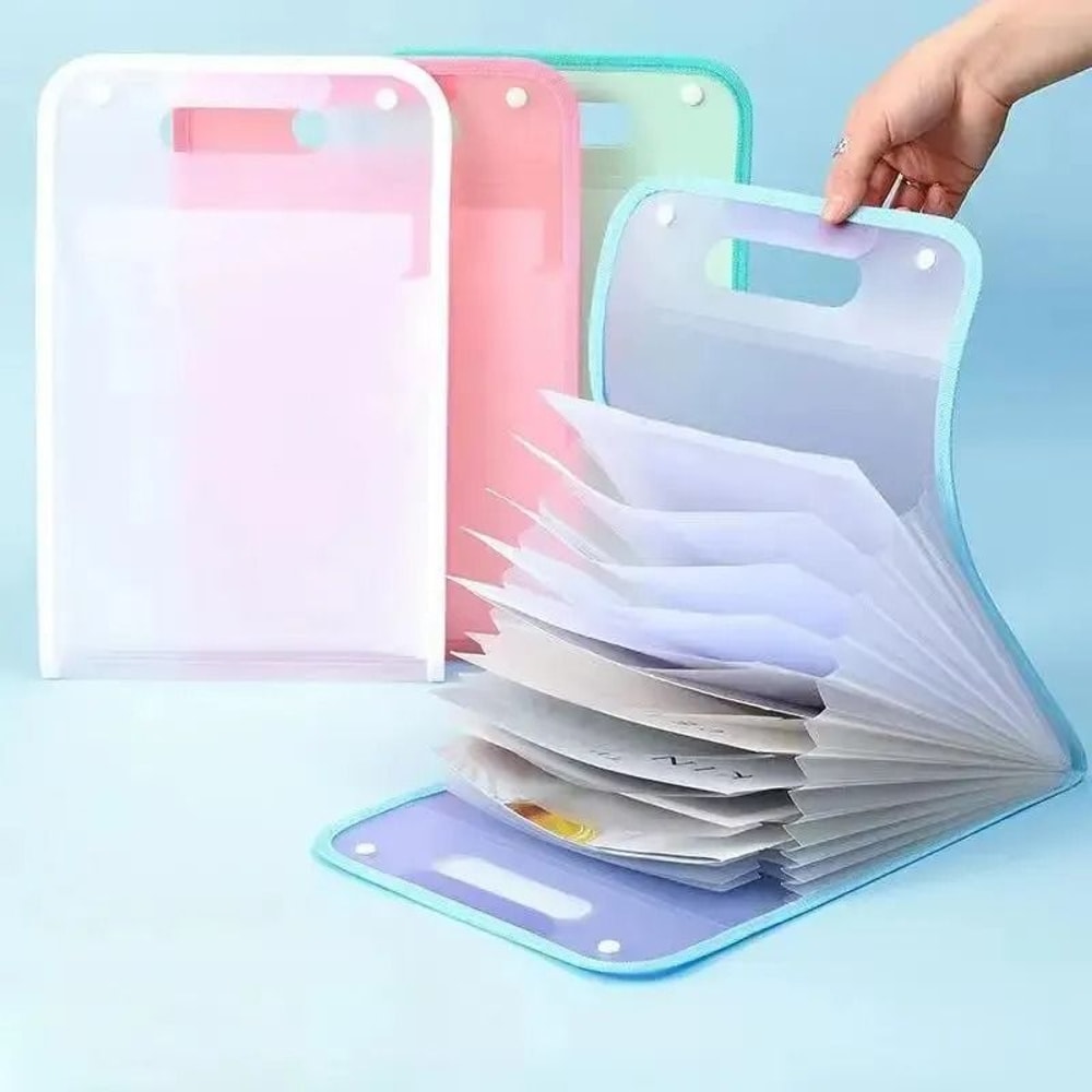 13 Pocket File Folder Portable A4 Letter Size Accordion Document Organizer 2