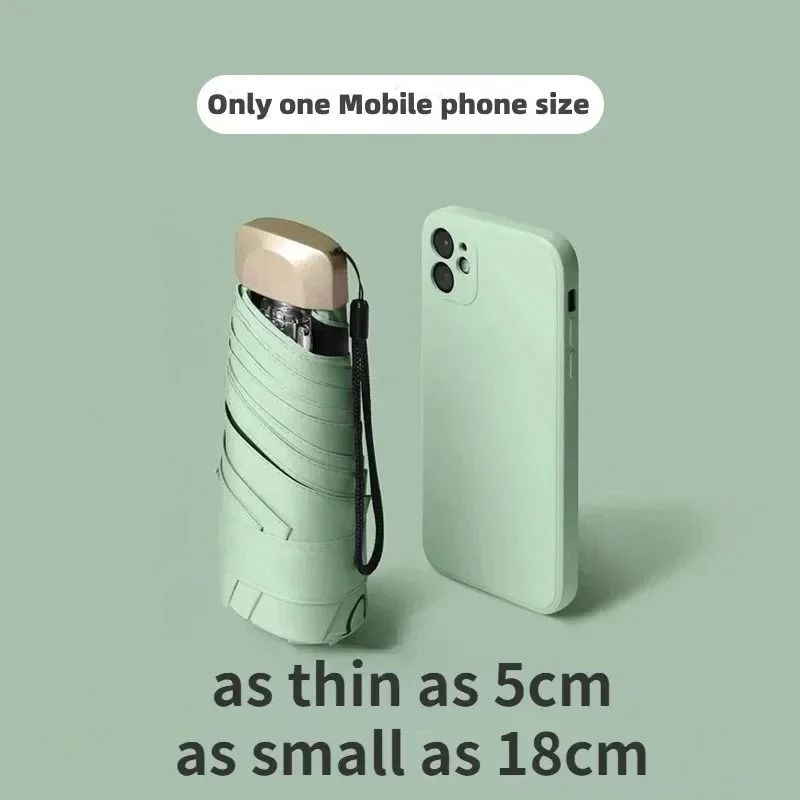 Mini Pocket Sun And Rain Umbrella Small Folding UV Protection 4