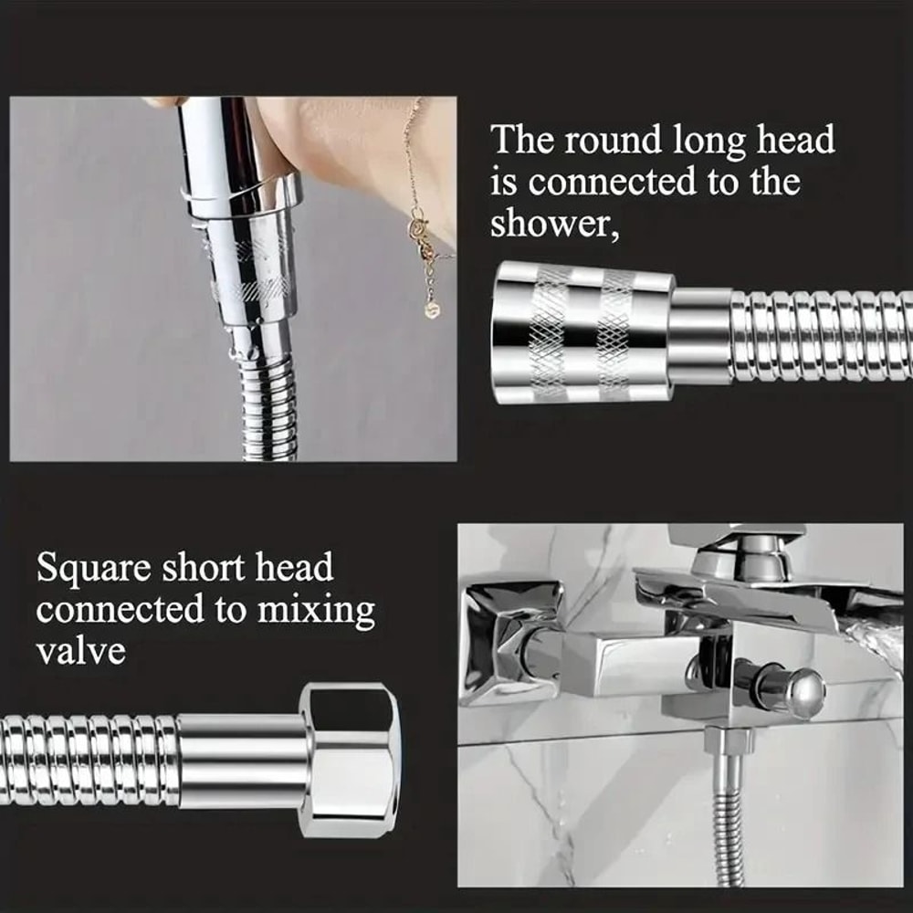 Stainless Steel Shower Hose With Anti Kink And High Pressure Resistance 2
