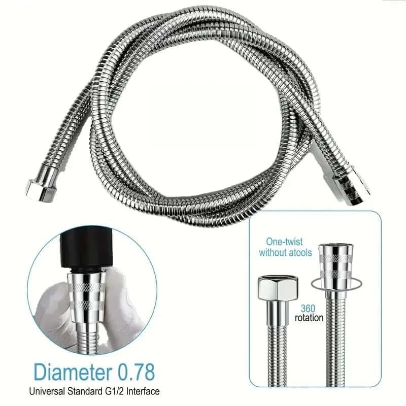 Stainless Steel Shower Hose With Anti Kink And High Pressure Resistance 4