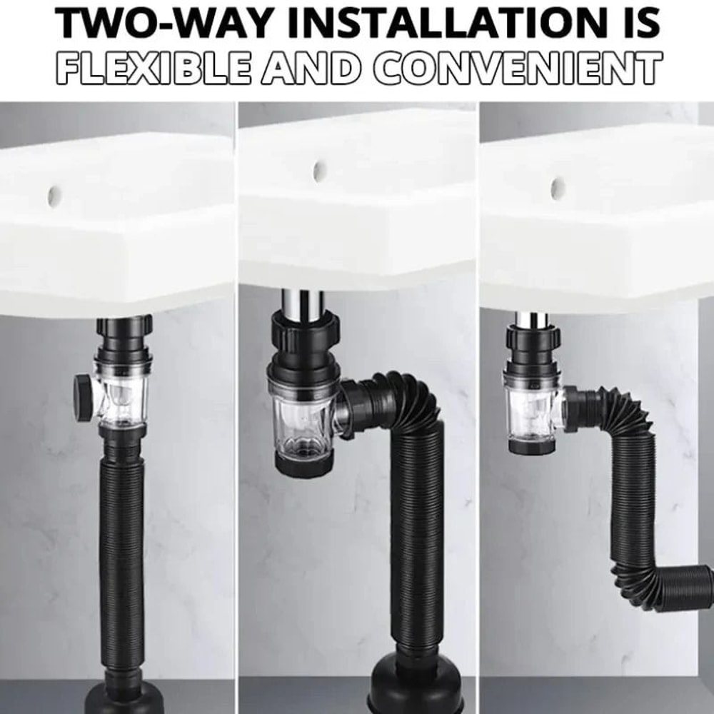 Anti Odor Flip Top Drain Pipe Set For Kitchen And Bathroom 2