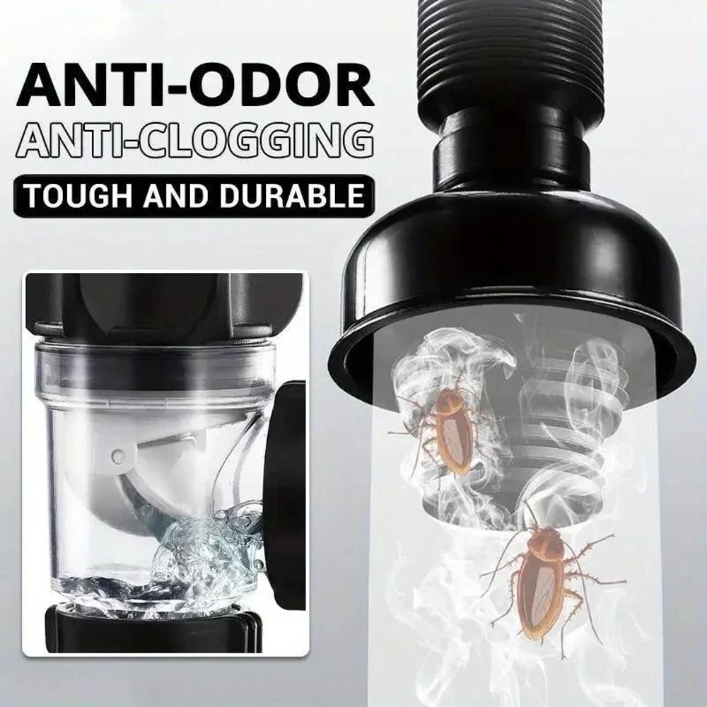 Anti Odor Flip Top Drain Pipe Set For Kitchen And Bathroom 3