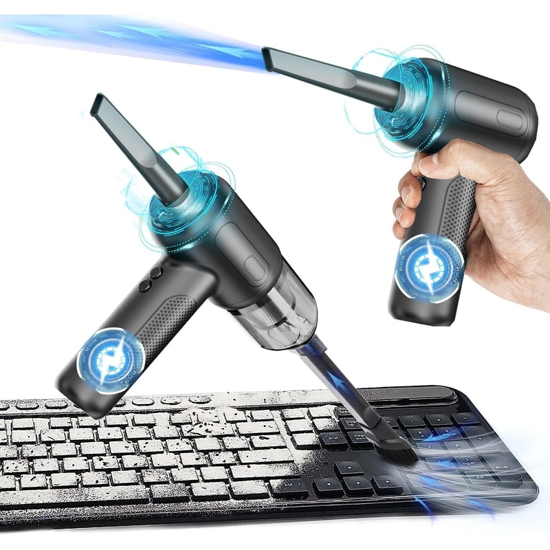 High Power Mini Handheld Air Duster With Crevice Tool 0